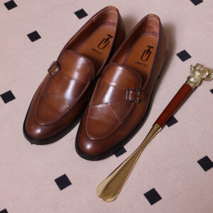 Giày single monkstrap nâu