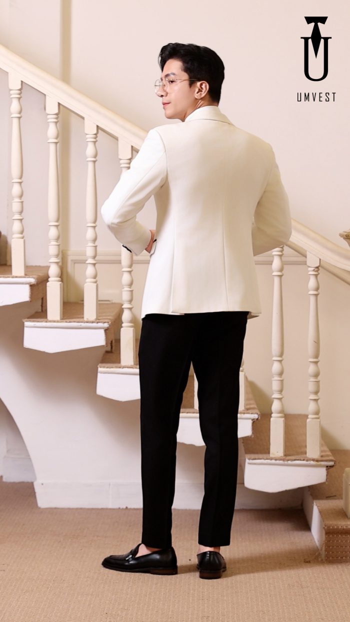 Tuxedo Nam Áo Trắng Quần Đen - Ảnh 6