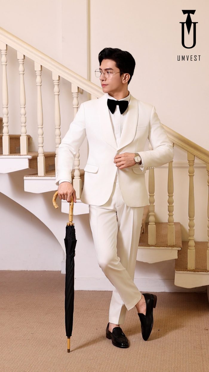 Tuxedo Nam Màu Trắng - Ảnh 5