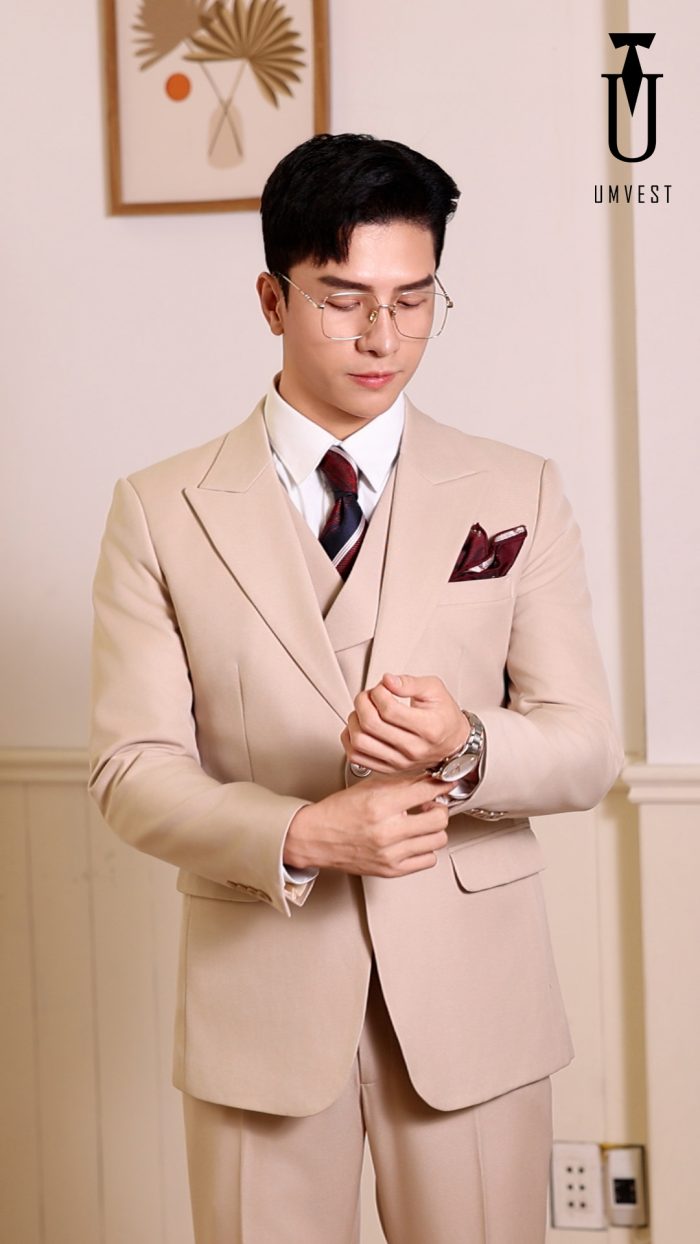 Vest Nam Màu Kem - Ảnh 4