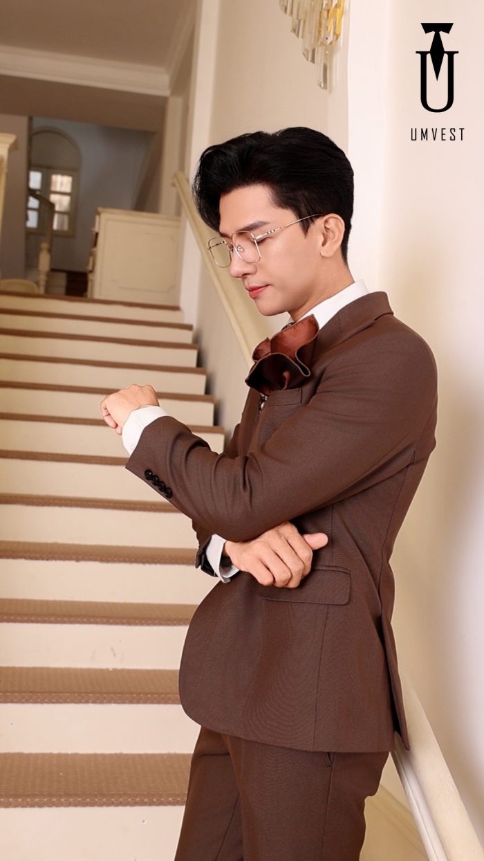Vest Nam Màu Nâu Đậm - Ảnh 8
