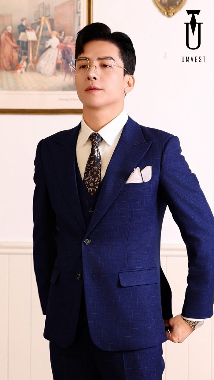 Vest Nam Màu Xanh Dương - Ảnh 6