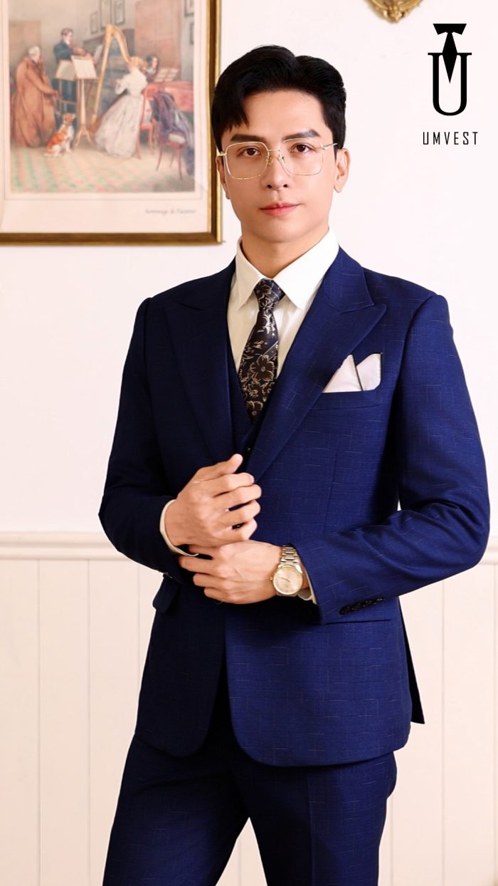 Vest Nam Màu Xanh Dương - Ảnh 2