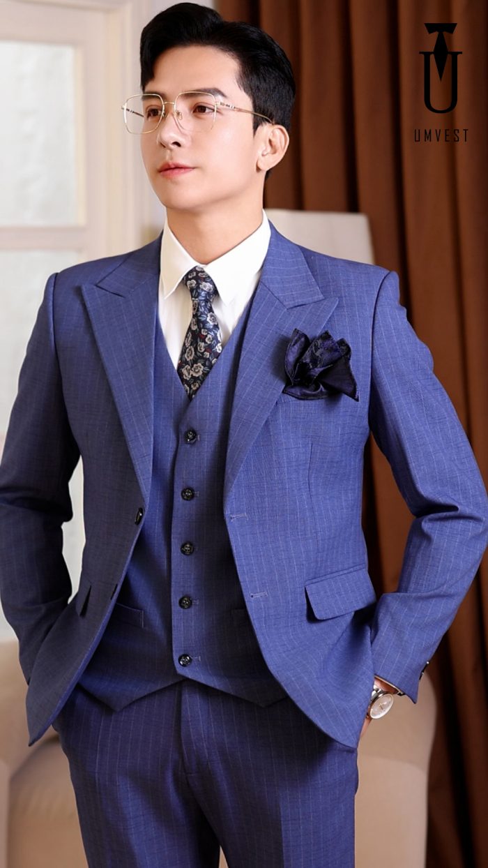 Vest Nam Màu Xanh Dương là một trong những mẫu áo vest nam đẹp nhất
