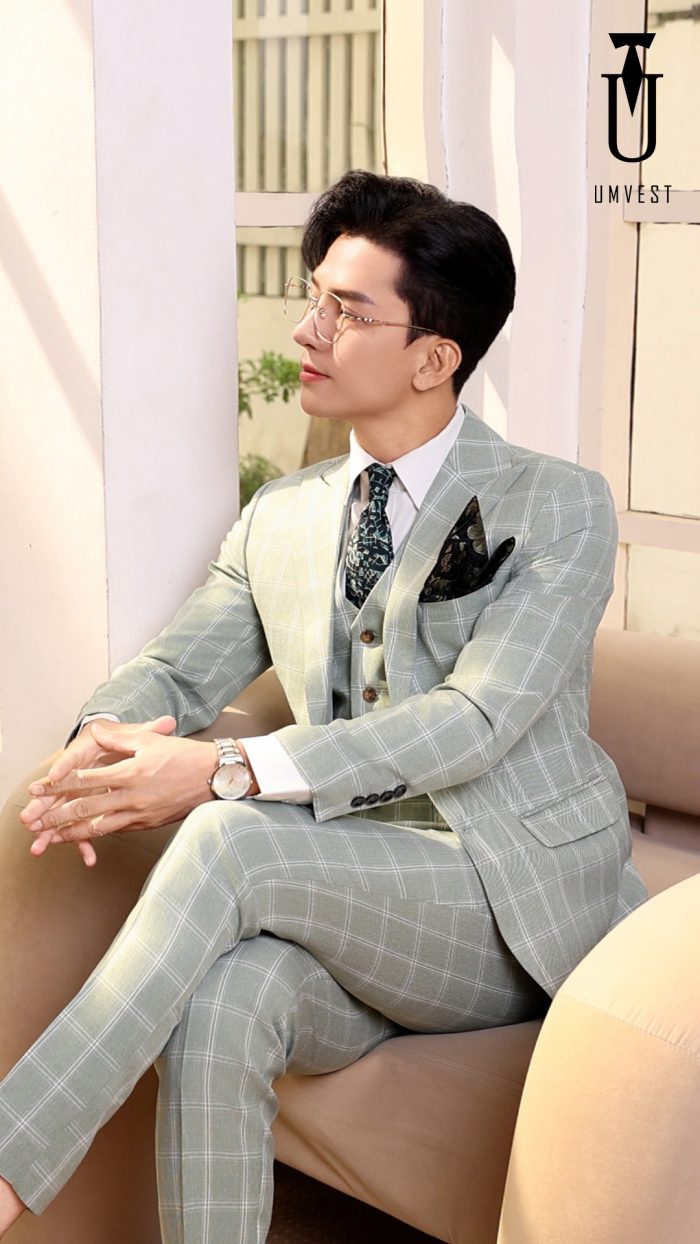Vest Nam Màu Xanh Lá Cây Caro - Ảnh 6
