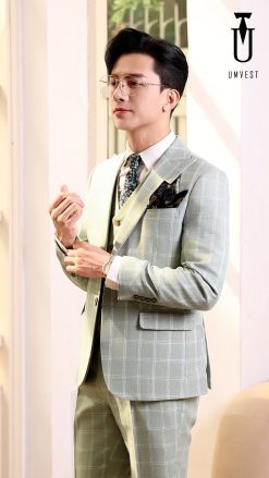 Các mẫu vest cưới màu pastel