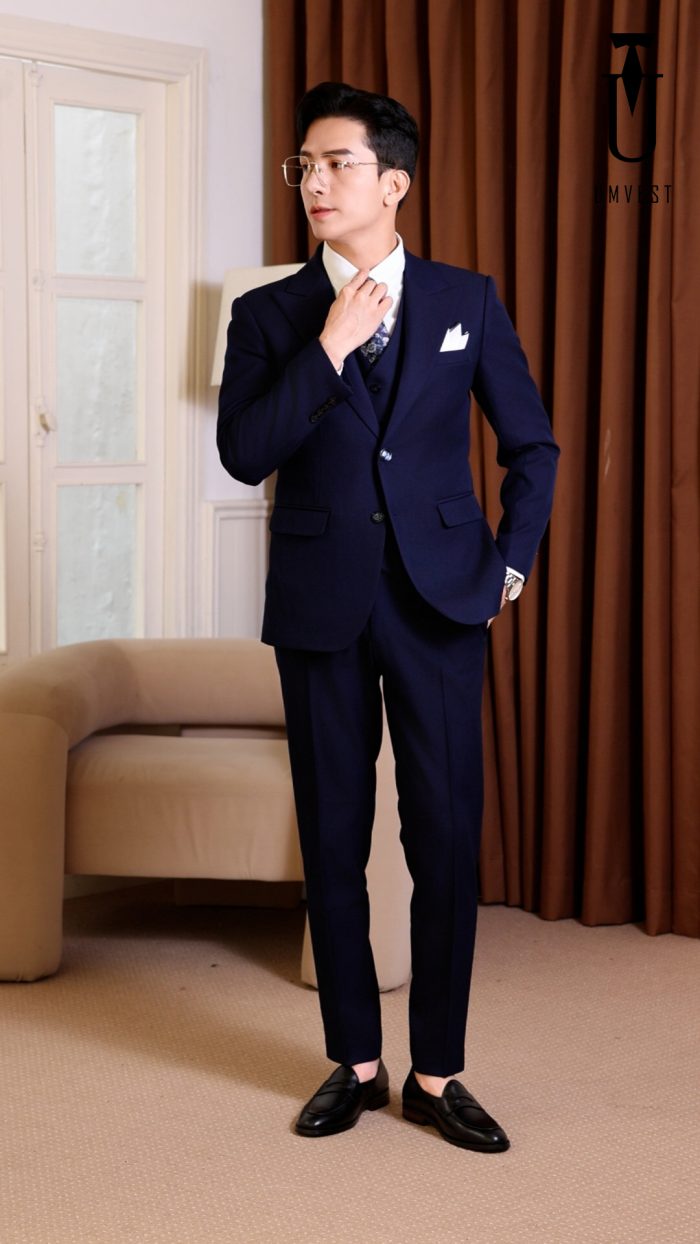 Vest Nam Màu Xanh Than - Ảnh 3