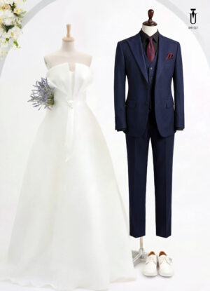 Vest Chú Rể Xanh Đen Gile