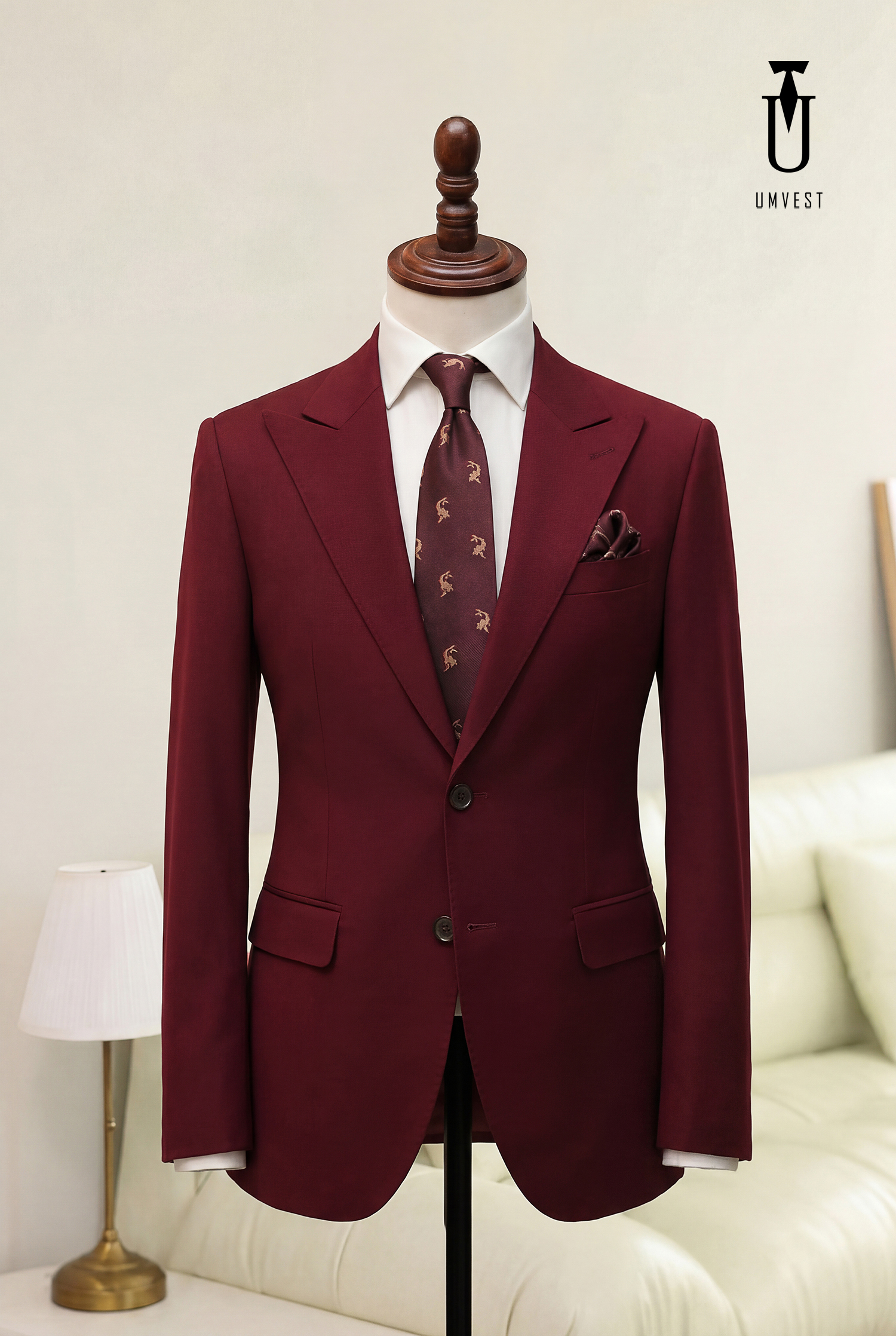 BỘ VEST NAM MÀU ĐỎ ĐÔ (1)