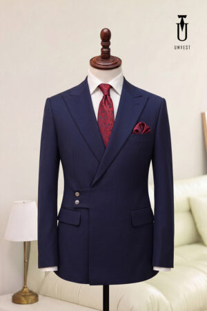 Vest Nam Xanh Navy Cúc Cài Chéo 01
