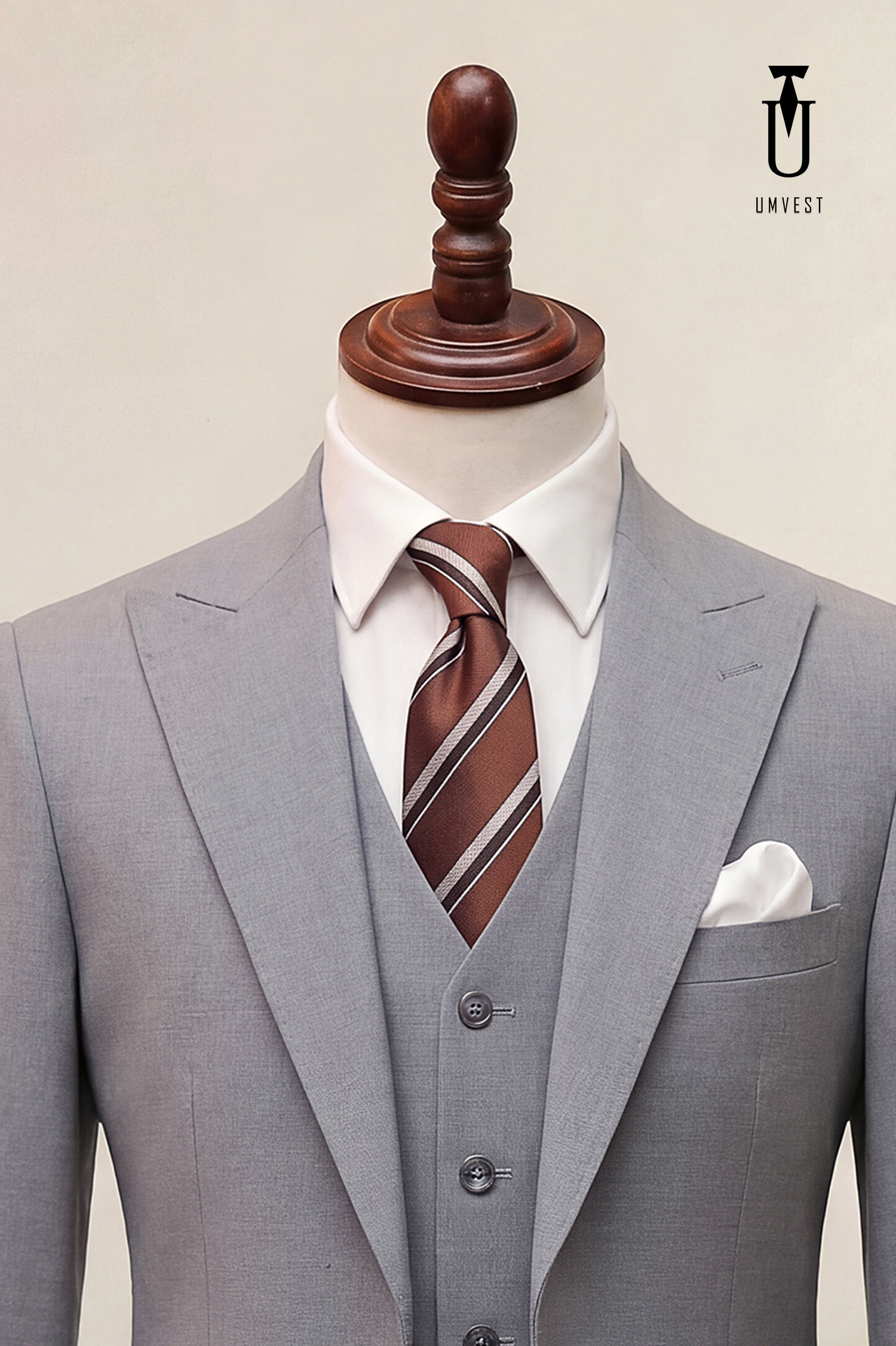 BỘ VEST NAM MÀU XÁM 837 GHILE (2)