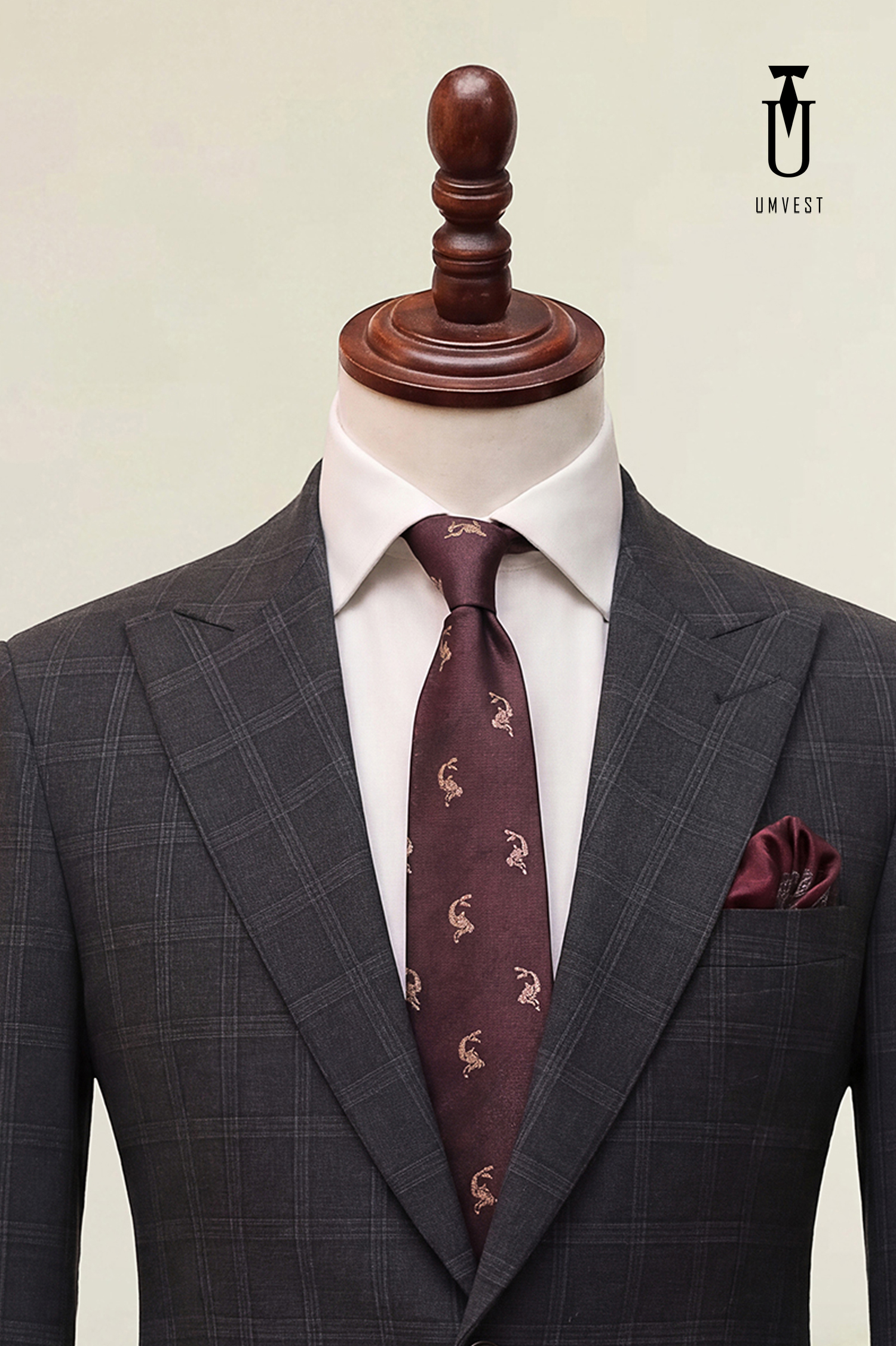 BỘ VEST NAM MÀU XÁM ĐẠM CARO (2)