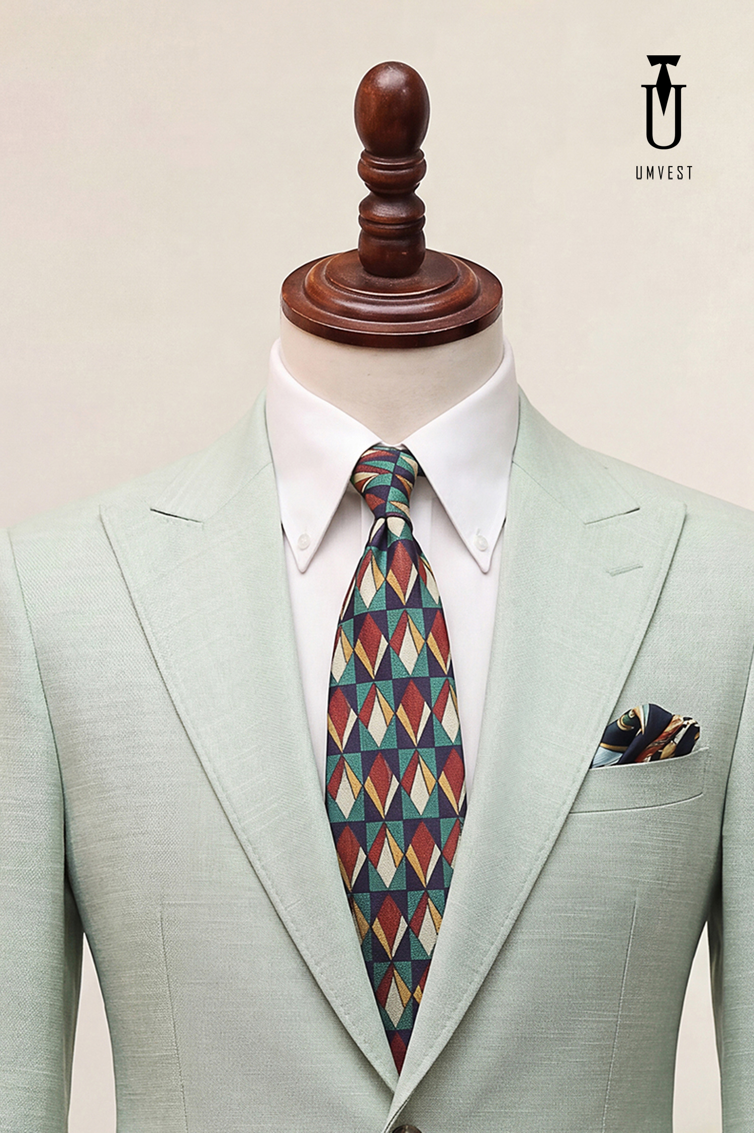 BỘ VEST NAM MÀU XANH NHẠT XƯỚC (2)