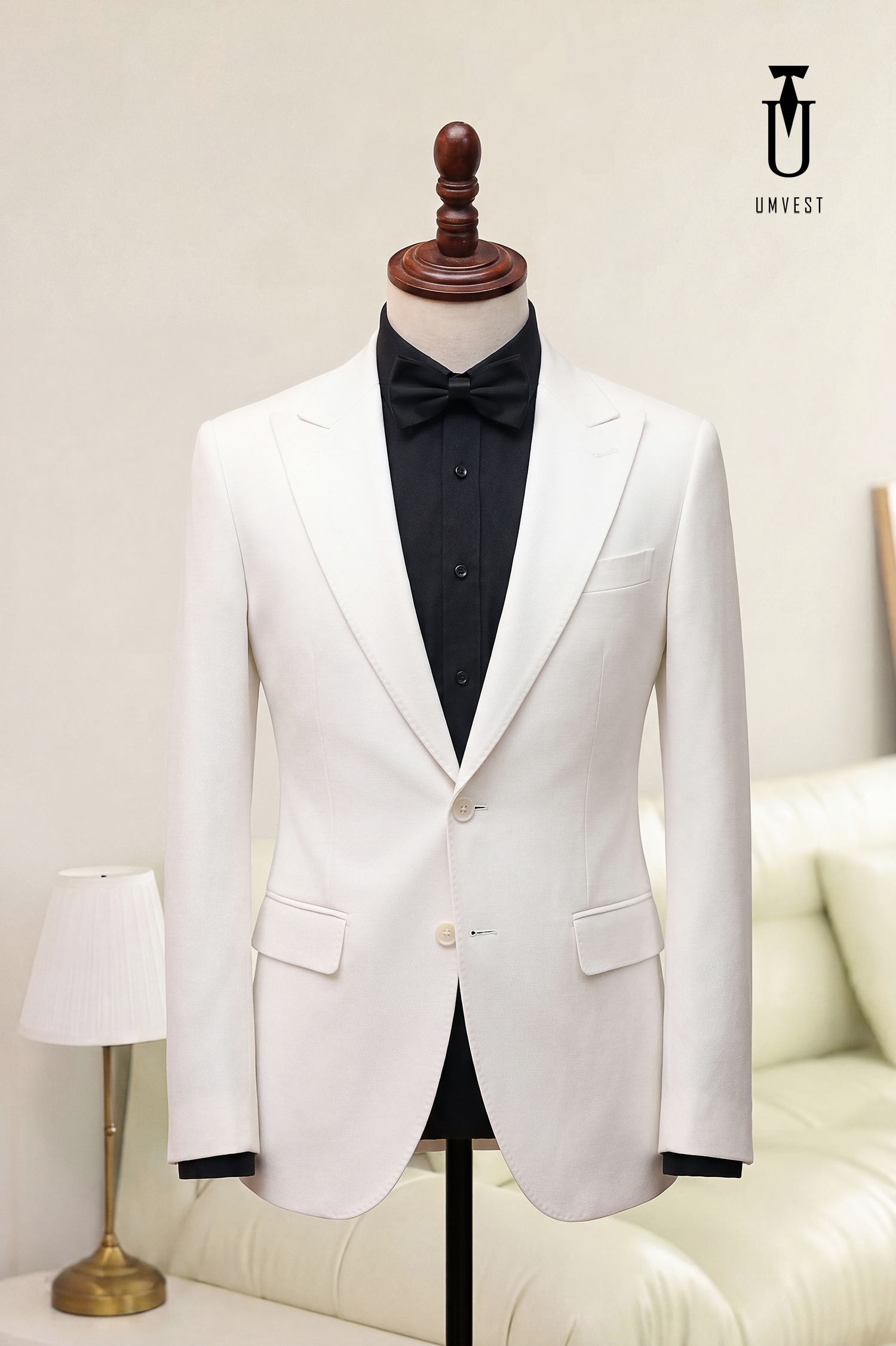 BỘ VEST NAM TRẮNG SƠ MI ĐEN NƠ (1)