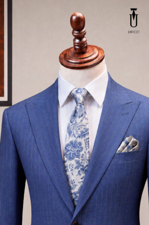 BỘ VEST NAM XANH DƯƠNG SỌC (2)