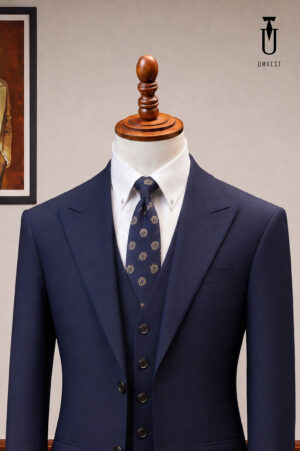 Vest Chú Rể Xanh Navy Gile