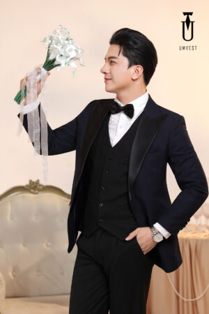 Tuxedo Chú Rể Xanh Nhu Phối Quần Đen