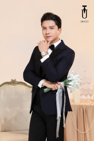 Tuxedo Chú Rể Xanh Nhu Phối Quần Đen