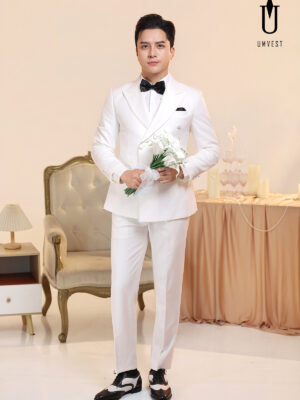 Vest Chú Rể 6 Cúc Trắng