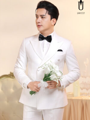 Vest Chú Rể 6 Cúc Trắng