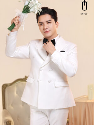 Vest Chú Rể 6 Cúc Trắng