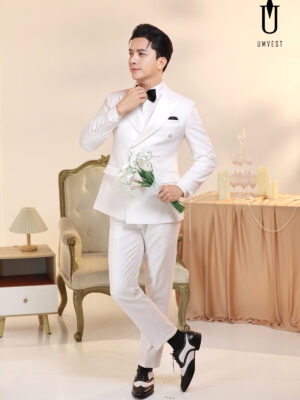 Vest Chú Rể 6 Cúc Trắng