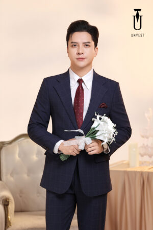 Vest Chú Rể Caro Xanh