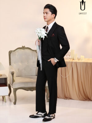 Vest Chú Rể Đen Gile