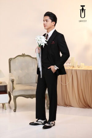 Vest Chú Rể Đen Gile