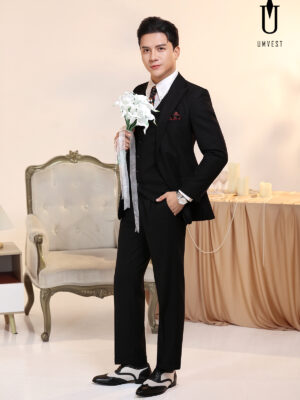 Vest Chú Rể Đen Gile