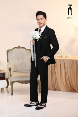 Vest Chú Rể Đen Gile
