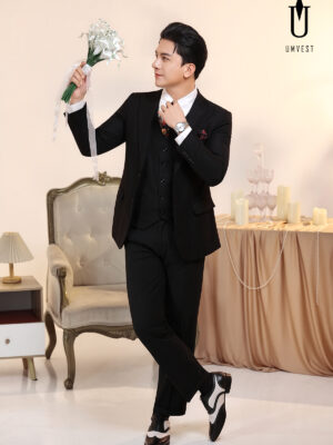 Vest Chú Rể Đen Gile