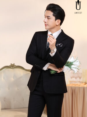 Vest Chú Rể Đen Gile 95