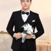 Vest Chú Rể Đen Gile Phối Nơ 95