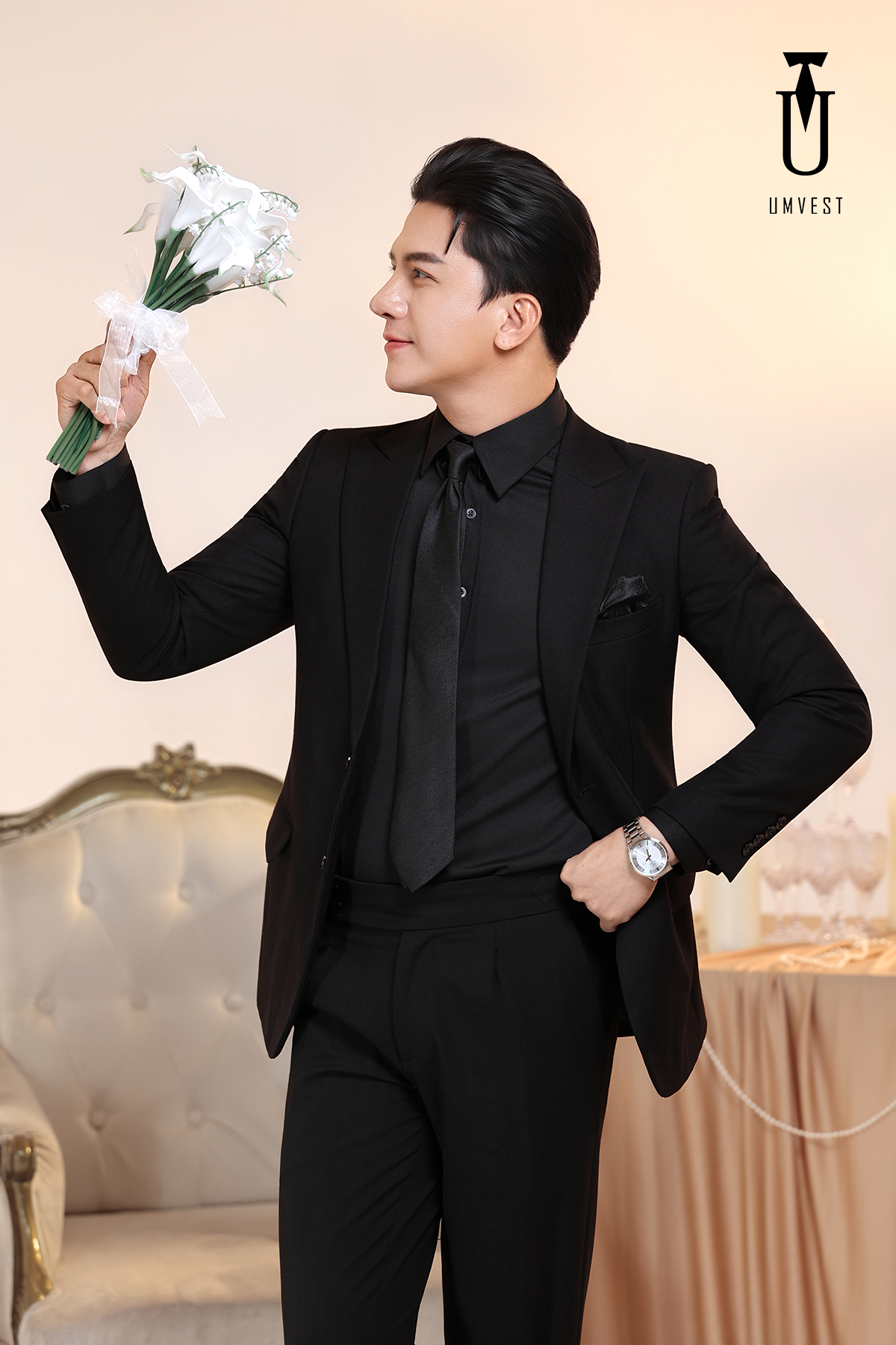 Vest Chú Rể Đen Sơ Mi Đen Vest Chú Rể Đen Sơ Mi Đen