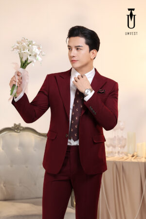 Vest Chú Rể Đỏ Đô