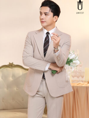 Vest Chú Rể Kem