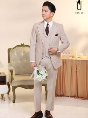 Vest Chú Rể Kem Gile TK