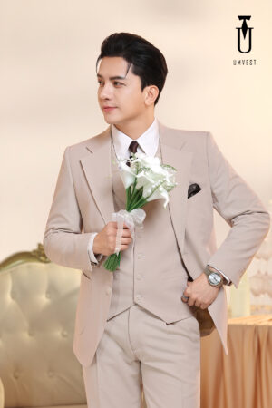 Vest Chú Rể Kem Gile TK