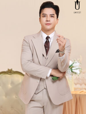 Vest Chú Rể Kem Gile TK