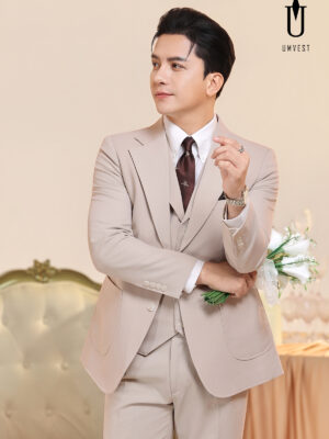 Vest Chú Rể Kem Gile TK