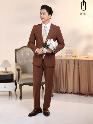 Vest Chú Rể Nâu Đậm