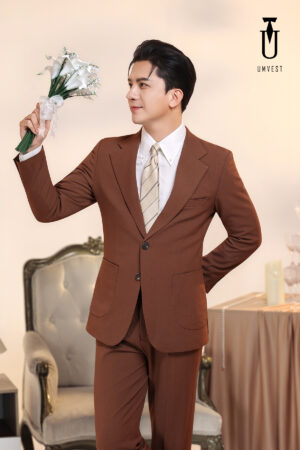 Vest Chú Rể Nâu Đậm