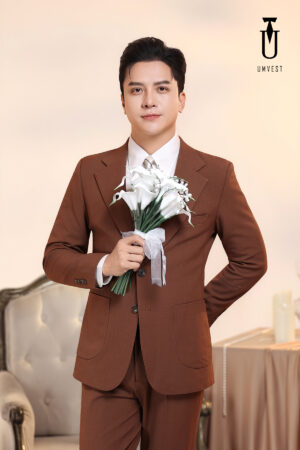 Vest Chú Rể Nâu Đậm