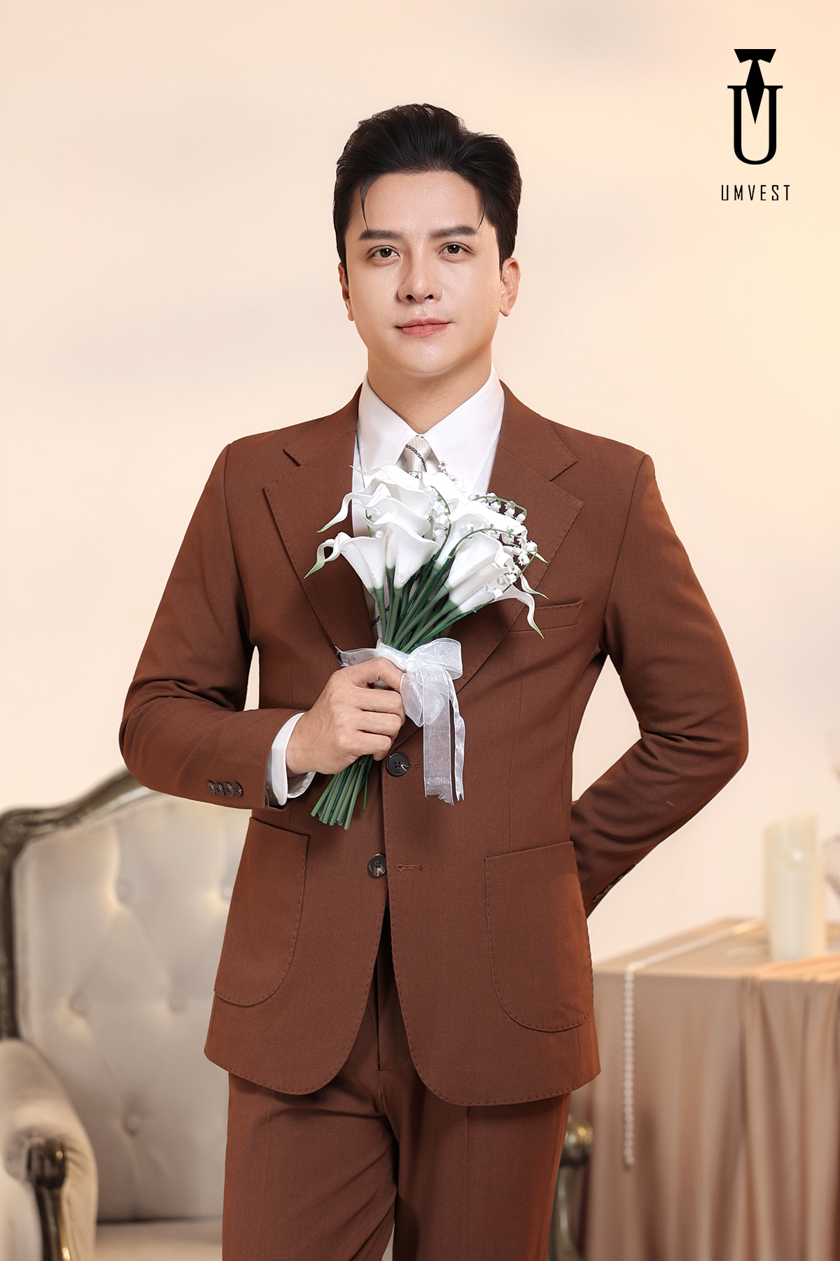 Vest Chú Rể Nâu Đậm Vest Chú Rể Nâu Đậm