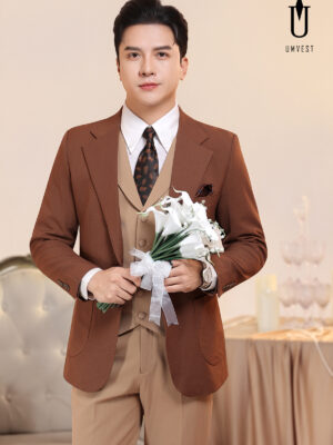 Vest Chú Rể Nâu Đậm Nhạt