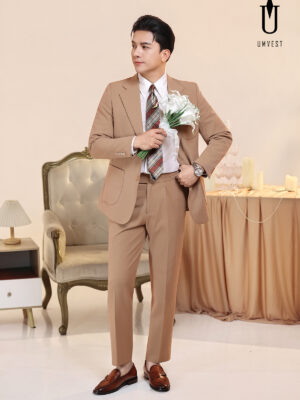 Vest Chú Rể Nâu Nhạt