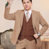 Vest Chú Rể Nâu Nhạt Gile