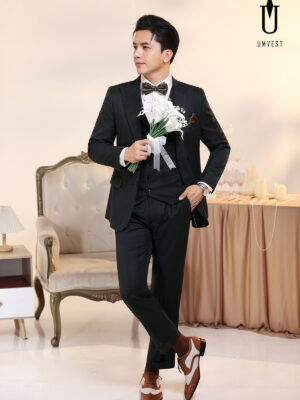 Vest Chú Rể Rêu Gile Phối Nơ