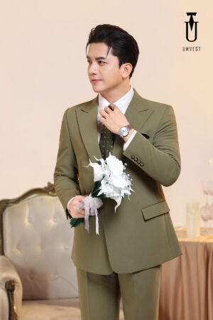 Vest Chú Rể Rêu Khóa